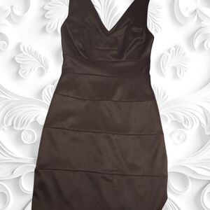 White House Black Market Classic Black V-Neck Women’s Dress